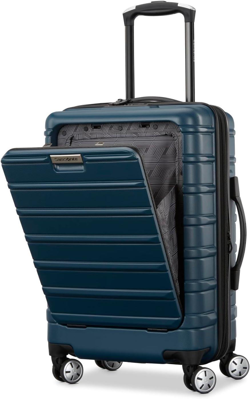 imageSamsonite Omni 2 Hardside Expandable Luggage with Spinner Wheels Birch White 2Piece Set 1928Nova Teal