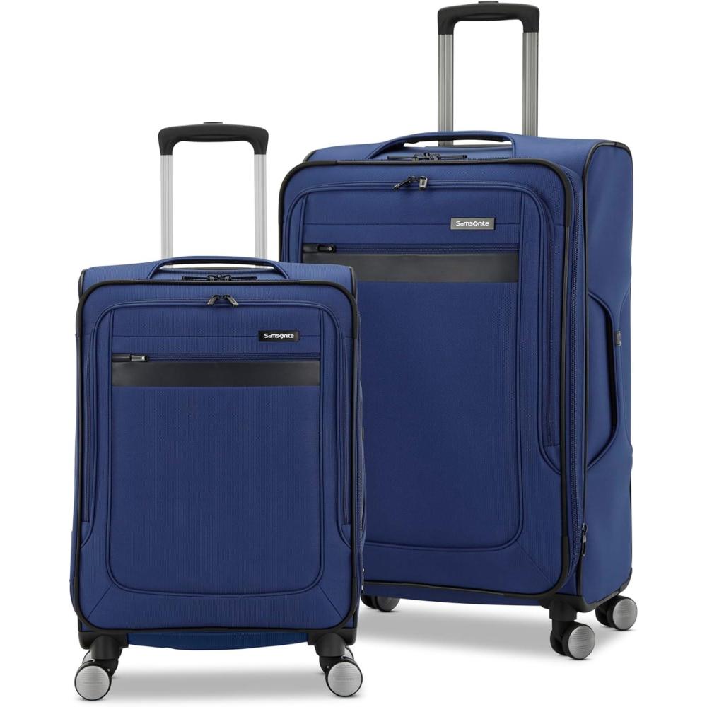 imageSamsonite Ascella 30 Softside Expandable Luggage with Spinner Wheels 3Piece Set 202428 Sapphire BlueSapphire Blue