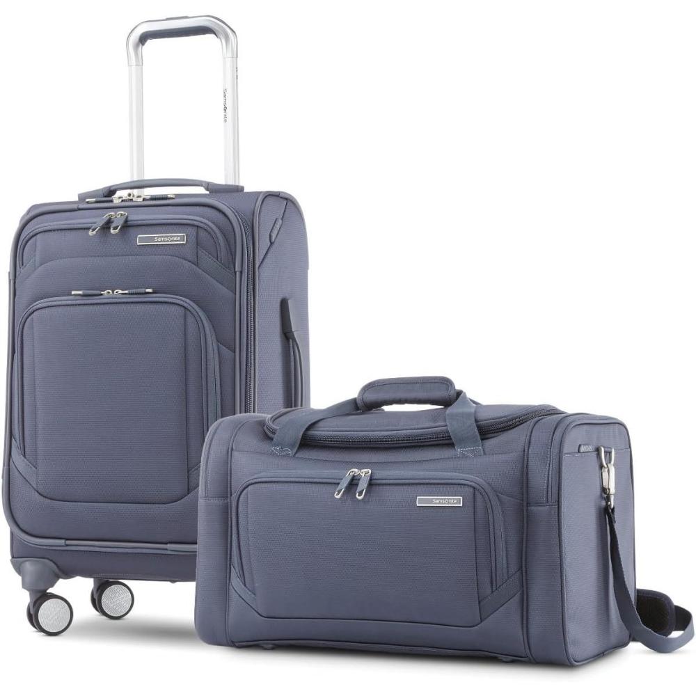 imageSamsonite Ascentra Softside Luggage 2Piece Set Duffel19 inch Carryon SlateSlate