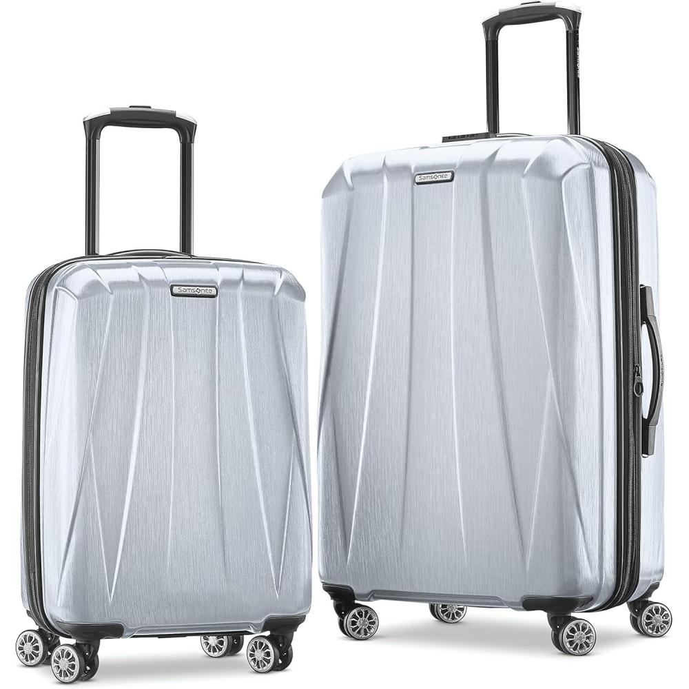 imageSamsonite Centric 2 Hardside Expandable Luggage with Spinner Wheels Black 3Piece Set 202428Silver