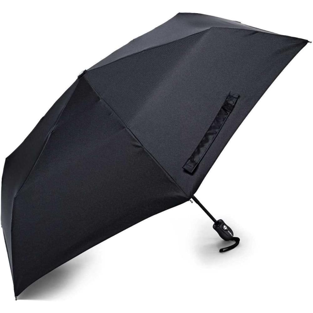 imageSamsonite Compact Auto OpenClose Umbrella Black One SizeBlack