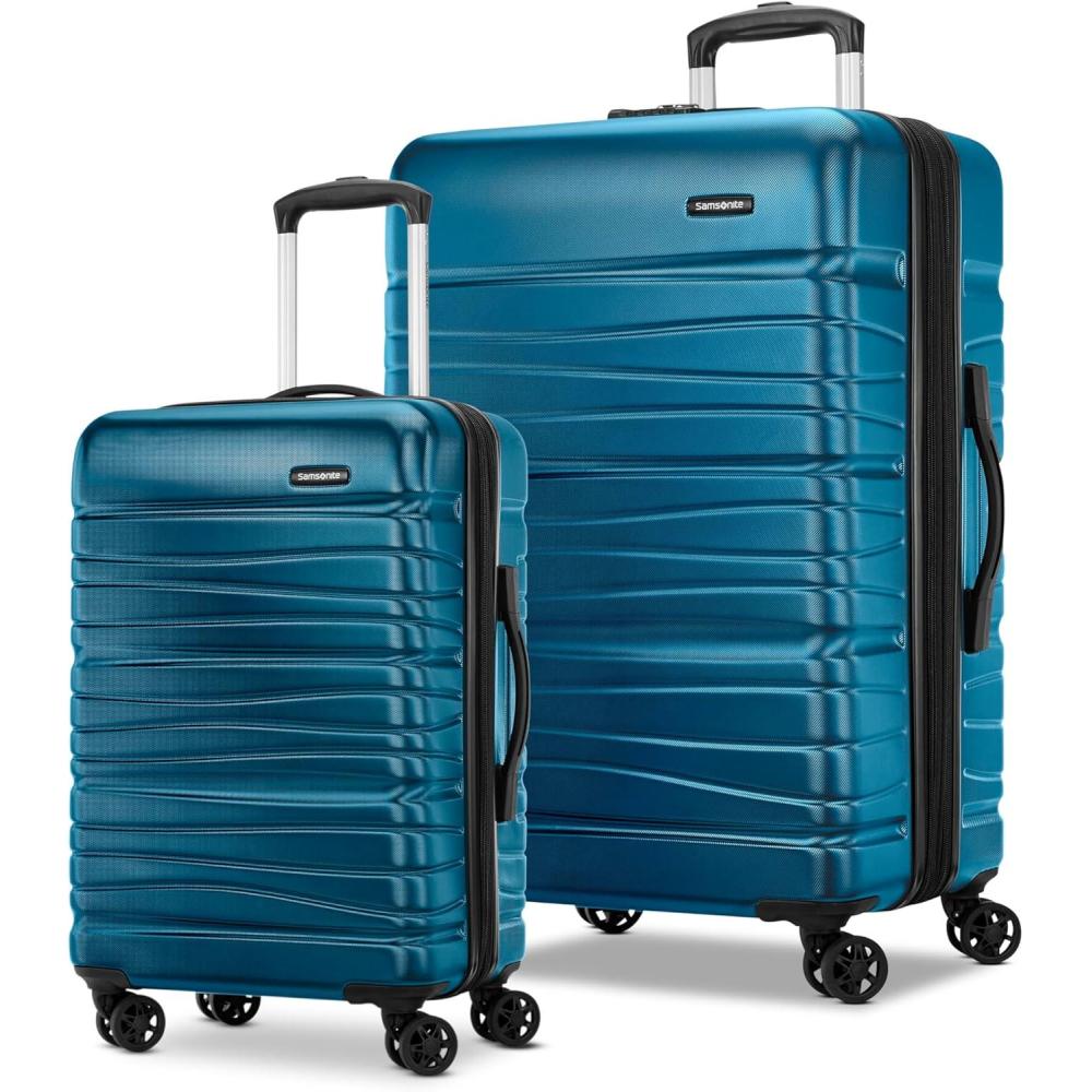 imageSamsonite Evolve SE Hardside Expandable with Double Spinner Wheels 2PC SET COM Army GreenCaribbean Blue