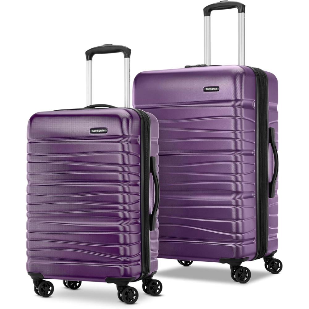 imageSamsonite Evolve SE Hardside Expandable with Double Spinner Wheels 2PC SET COM Army GreenPurple