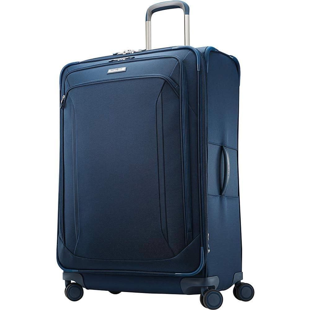 imageSamsonite Lineate Softside Expandable Luggage with Spinner Wheels Carryon Cedar GreenEvening Teal
