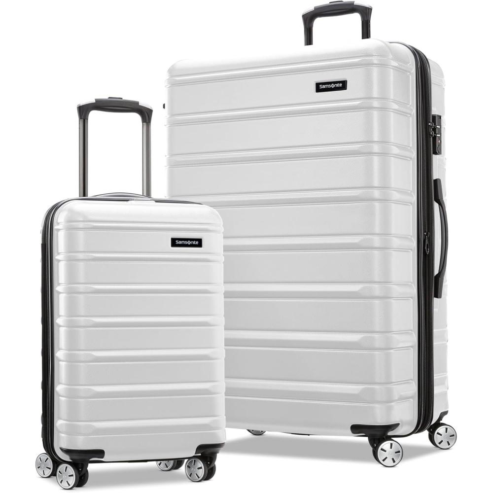 imageSamsonite Omni 2 Hardside Expandable Luggage with Spinner Wheels Birch White 2Piece Set 1928Birch White