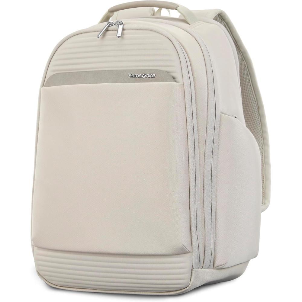 imageSamsonite Paralux Everyday Backpack Laptop ampamp Tablet Backpack with 5 Compartments Removable TecKit Pouch Microsuede Trim Water Bottle Pockets Work Commute ampamp Travel Bag BlackStone Grey