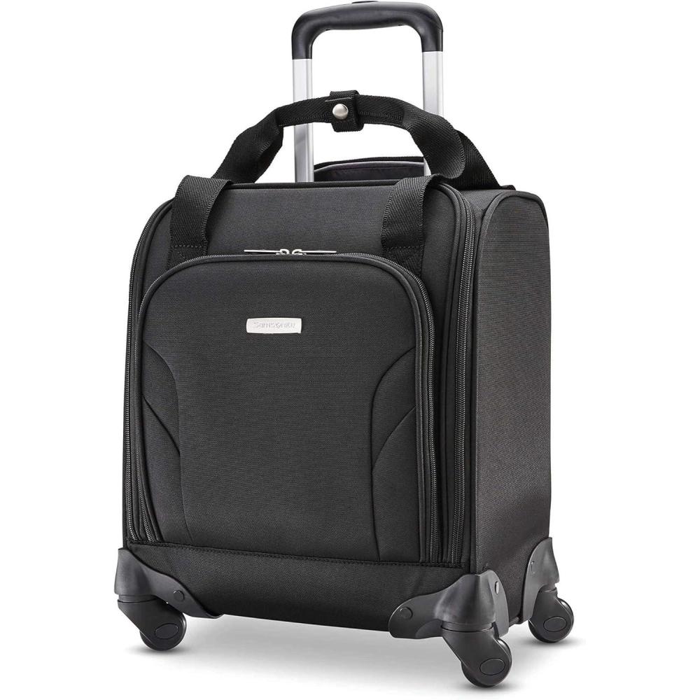 imageSamsonite Underseat CarryOn Spinner With USB Port Purple One SizeJet Black