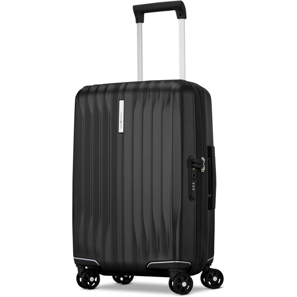 imageSamsonite UpLIFT Large Checked Hardside Luggage with Spinner Wheels  AirlineApproved TSA Lock Adjustable Handle System  Polycarbonate Hard Suitcase for Ultra Lightweight Travel  Elemental BluePhantom Black