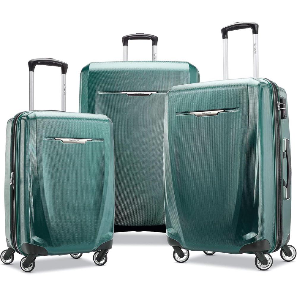 imageSamsonite Winfield 3 DLX Hardside Expandable Luggage with Spinners 2PC SET COMED Royal Blue OmbreEmerald