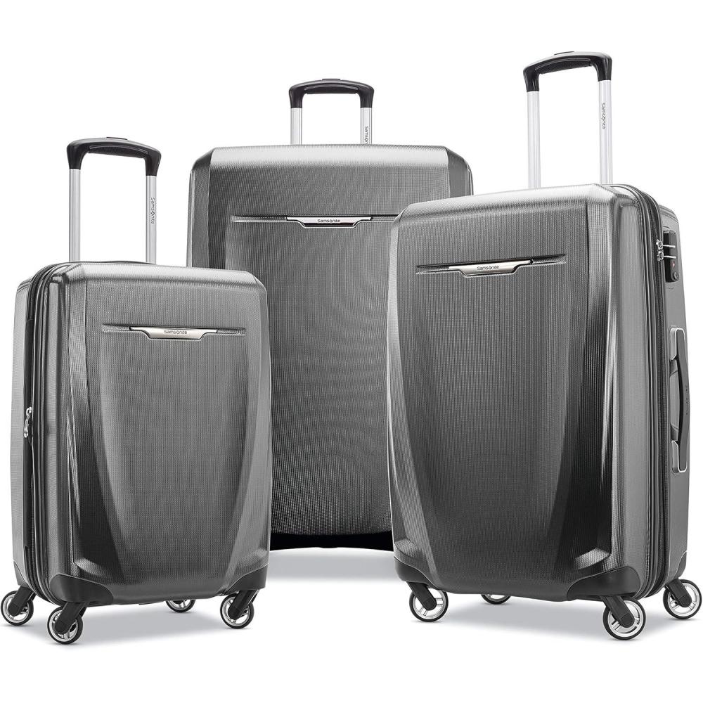 imageSamsonite Winfield 3 DLX Hardside Expandable Luggage with Spinners 2PC SET COMED Royal Blue OmbreGraphite Grey