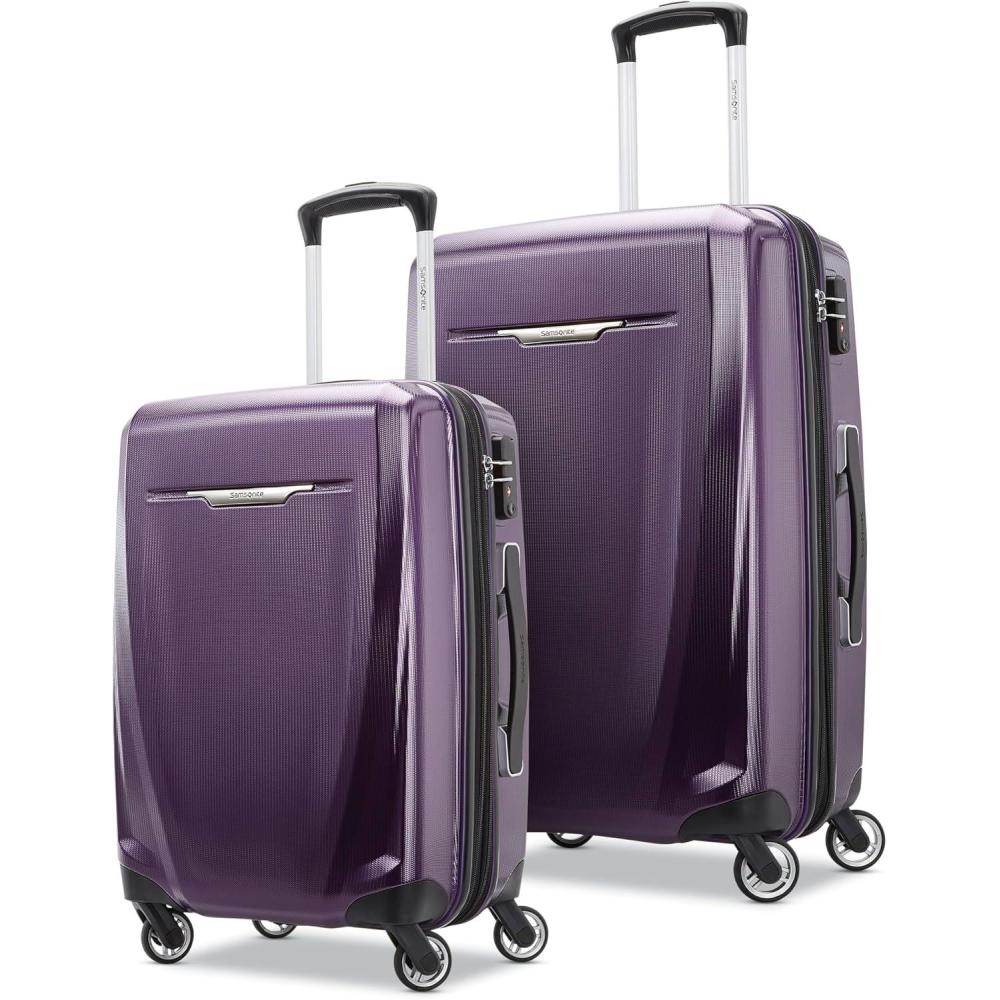 imageSamsonite Winfield 3 DLX Hardside Expandable Luggage with Spinners 2PC SET COMED Royal Blue OmbrePurple
