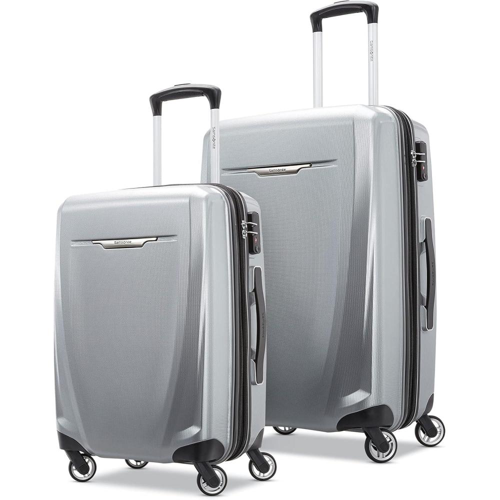 imageSamsonite Winfield 3 DLX Hardside Expandable Luggage with Spinners 2PC SET COMED Royal Blue OmbreSilver