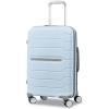 Samsonite Freeform 2-Piece Luggage Set – Carry-On & Large Checked Luggage with Dual Spinner Wheels – Durable Polypropylene Hardshell – TSA Lock, Airline-Approved – Expandable Hard Shell – Mint Green(Powder Blue)