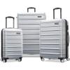 Samsonite Omni 2 Hardside Expandable Luggage with Spinner Wheels, Birch White, 2-Piece Set (19/28)(Arctic Silver)