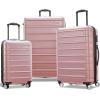 Samsonite Omni 2 Hardside Expandable Luggage with Spinner Wheels, Birch White, 2-Piece Set (19/28)(Rose Gold)