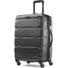 Samsonite Omni PC Hardside Expandable Luggage with Spinner Wheels, Checked-Large 28-Inch, White(Black)
