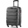 Samsonite Omni PC Hardside Expandable Luggage with Spinner Wheels, Checked-Large 28-Inch, White(Black)