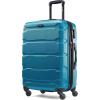 Samsonite Omni PC Hardside Expandable Luggage with Spinner Wheels, Checked-Large 28-Inch, White(Caribbean Blue)