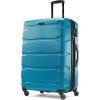 Samsonite Omni PC Hardside Expandable Luggage with Spinner Wheels, Checked-Large 28-Inch, White(Caribbean Blue)