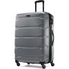 Samsonite Omni PC Hardside Expandable Luggage with Spinner Wheels, Checked-Large 28-Inch, White(Charcoal)