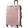 Samsonite Omni PC Hardside Expandable Luggage with Spinner Wheels, Checked-Large 28-Inch, White(Pink)