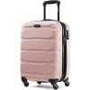 Samsonite Omni PC Hardside Expandable Luggage with Spinner Wheels, Checked-Large 28-Inch, White(Pink)