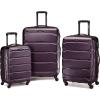 Samsonite Omni PC Hardside Expandable Luggage with Spinner Wheels, Checked-Large 28-Inch, White(Purple)