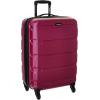 Samsonite Omni PC Hardside Expandable Luggage with Spinner Wheels, Checked-Large 28-Inch, White(Radiant Pink)
