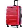Samsonite Omni PC Hardside Expandable Luggage with Spinner Wheels, Checked-Large 28-Inch, White(Red)