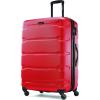 Samsonite Omni PC Hardside Expandable Luggage with Spinner Wheels, Checked-Large 28-Inch, White(Red)