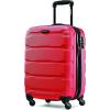 Samsonite Omni PC Hardside Expandable Luggage with Spinner Wheels, Checked-Large 28-Inch, White(Red)