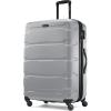 Samsonite Omni PC Hardside Expandable Luggage with Spinner Wheels, Checked-Large 28-Inch, White(Silver)