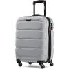 Samsonite Omni PC Hardside Expandable Luggage with Spinner Wheels, Checked-Large 28-Inch, White(Silver)