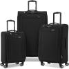 Samsonite Saire LTE Softside Expandable Luggage with Spinner Wheels, Black, 3-Piece Set (Carry On/Medium/Large)(Black)