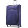 Samsonite Solyte DLX Softside Expandable Luggage with Spinner Wheels, Mediterranean Blue, Checked-Medium 25-Inch(Iris Blue)