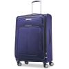 Samsonite Solyte DLX Softside Expandable Luggage with Spinner Wheels, Mediterranean Blue, Checked-Medium 25-Inch(Iris Blue)