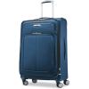 Samsonite Solyte DLX Softside Expandable Luggage with Spinner Wheels, Mediterranean Blue, Checked-Medium 25-Inch(Mediterranean Blue)