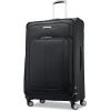 Samsonite Solyte DLX Softside Expandable Luggage with Spinner Wheels, Mediterranean Blue, Checked-Medium 25-Inch(Midnight Black)