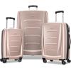 Samsonite Winfield 2 Hardside Expandable Luggage with Spinner Wheels, Checked-Large 28-Inch, Brushed White(Artic Pink)
