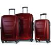 Samsonite Winfield 2 Hardside Expandable Luggage with Spinner Wheels, Checked-Large 28-Inch, Brushed White(Burgundy)