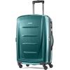 Samsonite Winfield 2 Hardside Expandable Luggage with Spinner Wheels, Checked-Large 28-Inch, Brushed White(Cactus Green)