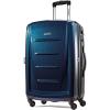 Samsonite Winfield 2 Hardside Expandable Luggage with Spinner Wheels, Checked-Large 28-Inch, Brushed White(Deep Blue)