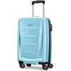 Samsonite Winfield 2 Hardside Expandable Luggage with Spinner Wheels, Checked-Large 28-Inch, Brushed White(Ice Blue)