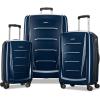 Samsonite Winfield 2 Hardside Expandable Luggage with Spinner Wheels, Checked-Large 28-Inch, Brushed White(Navy)