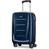 Samsonite Winfield 2 Hardside Expandable Luggage with Spinner Wheels, Checked-Large 28-Inch, Brushed White(Navy)