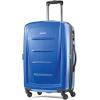 Samsonite Winfield 2 Hardside Expandable Luggage with Spinner Wheels, Checked-Large 28-Inch, Brushed White(Nordic Blue)