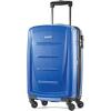 Samsonite Winfield 2 Hardside Expandable Luggage with Spinner Wheels, Checked-Large 28-Inch, Brushed White(Nordic Blue)