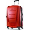Samsonite Winfield 2 Hardside Expandable Luggage with Spinner Wheels, Checked-Large 28-Inch, Brushed White(Orange)