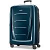 Samsonite Winfield 2 Hardside Expandable Luggage with Spinner Wheels, Checked-Large 28-Inch, Brushed White(Teal)