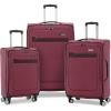 Samsonite Ascella 3.0 Softside Expandable Luggage with Spinner Wheels, 3-Piece Set (20/24/28), Sapphire Blue(Mauve Haze)